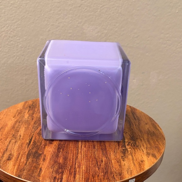 Lavender Telefor Vintage Frosted Glass Cube Vase - Picture 3 of 6